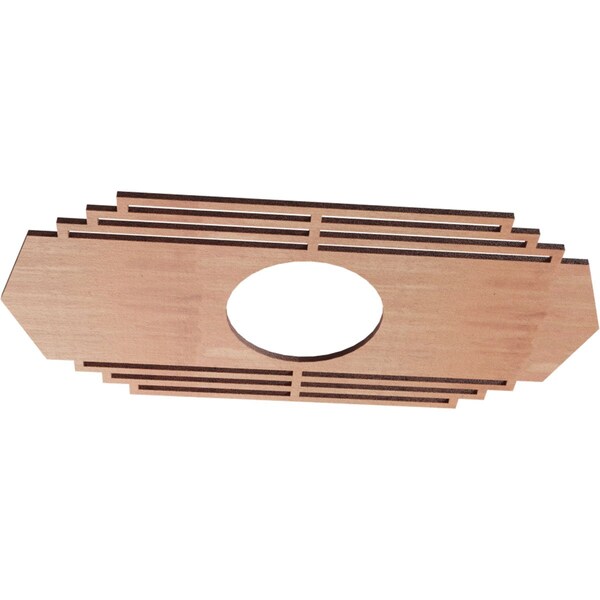 Chrysler Wood Fretwork Pierced Ceiling Medallion, Cherry, 20W X 10H X 5 1/4ID X 3/8T